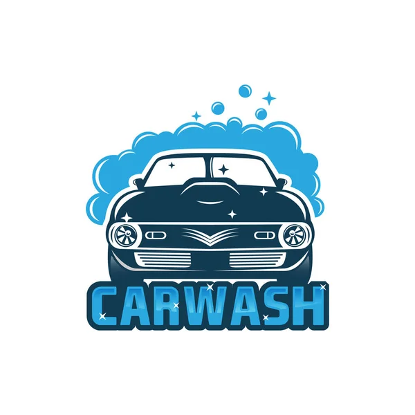 Car Wash Logo Passend Voor Bedrijf Geïsoleerde Witte Achtergrond Eps — Stockvector