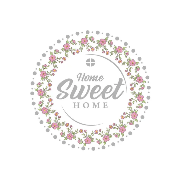 Home Sweet Home Typography Poster Handmade Lettering Print Vector Vintage — Stock Vector