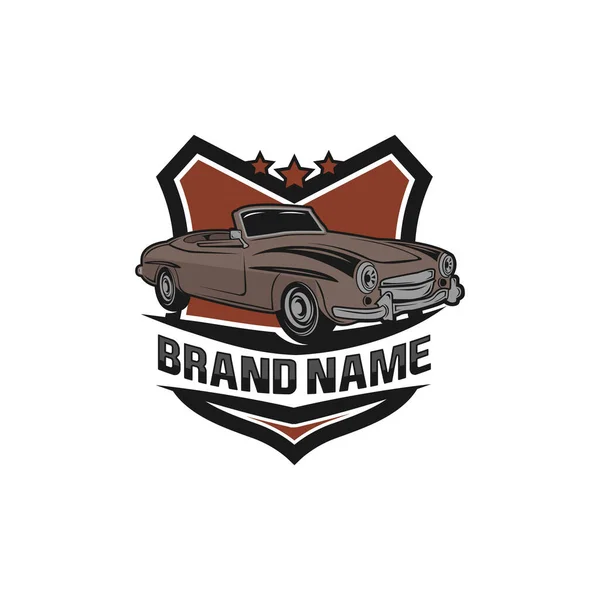 Modelo Design Logotipo Carro Clássico Vintage Retro Estilo Vintage Eps — Vetor de Stock