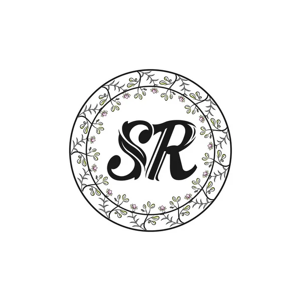 Carta Logo Design Com Criativo Moderno Moda Tipografia Cores Pretas — Vetor de Stock
