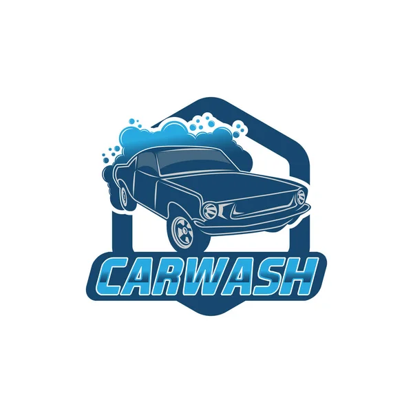 Car Wash Logo Passend Voor Bedrijf Geïsoleerde Witte Achtergrond Eps — Stockvector