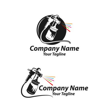 Painting logo designs template vector, Art Logo template, Spray Gun Painting logo clipart