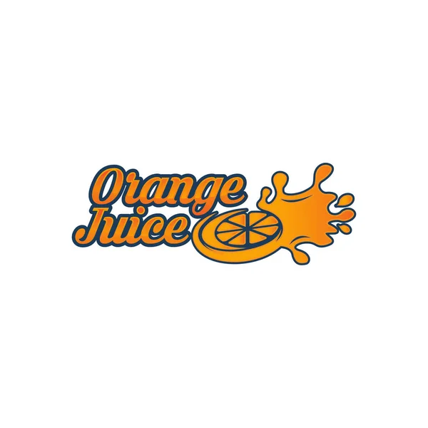 Plantilla Logotipo Jugo Naranja Bebida Jugo Vector Diseño Ilustración Frutas — Vector de stock