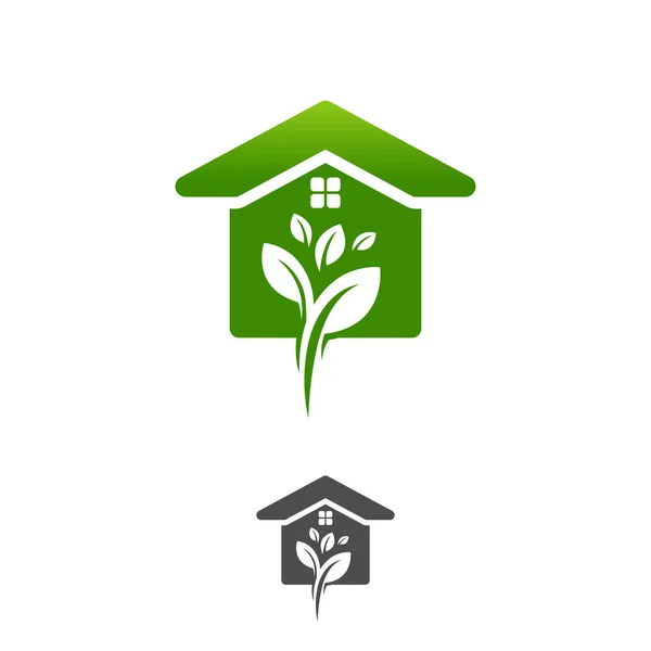 Einfache Gewächshaus Immobilien Logo Und Vektor Symbol Eps — Stockvektor