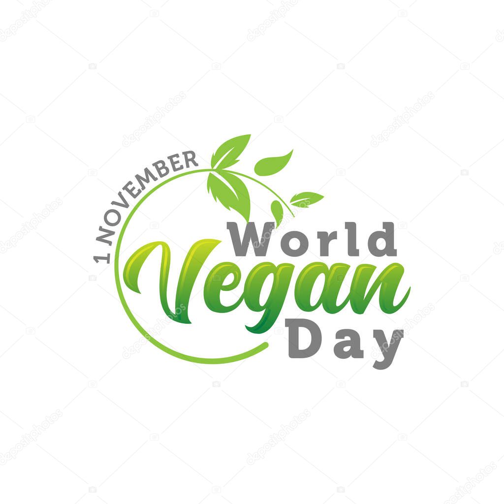 World vegan day vector illustration. Suitable for greeting card, poster and banner.