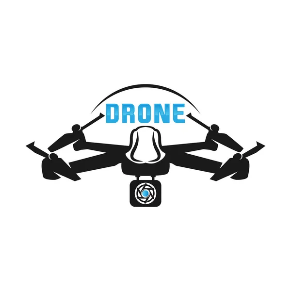 Het Drone Quadrocopter Logo Flying Zone Eenvoudige Vector Illustratie Pictogram — Stockvector