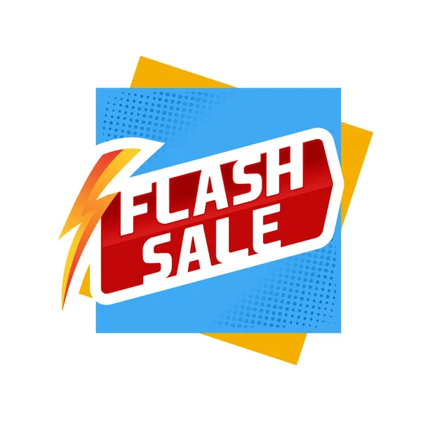 Flash Eladó Logó Eladó Ajánlatok Label Vector Flash Eladó Kedvezmény — Stock Vector