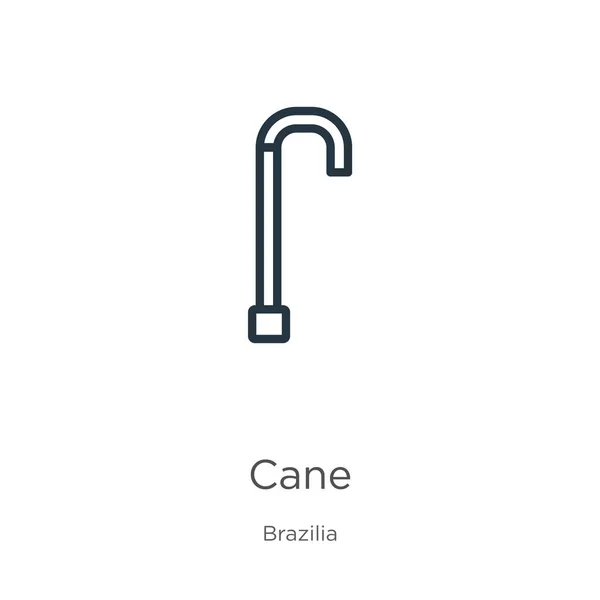 Tebeşir Simgesi Brezilya Koleksiyonundan Beyaz Arkaplanda Izole Edilmiş Ince Çizgisel — Stok Vektör