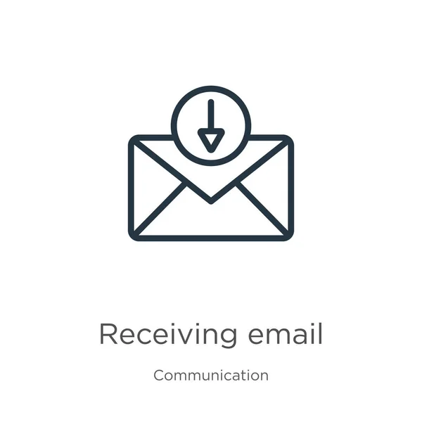 Receber Ícone Email Ícone Contorno Mail Recepção Linear Fino Isolado —  Vetores de Stock