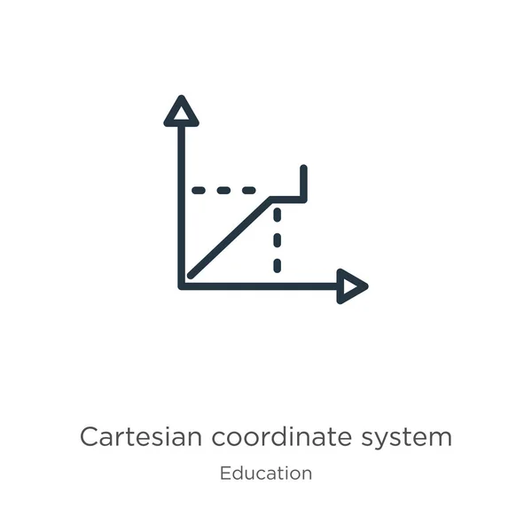 Icône Système Coordonnées Cartésien Icône Contour Système Coordonnées Cartésiennes Linéaires Vecteurs De Stock Libres De Droits