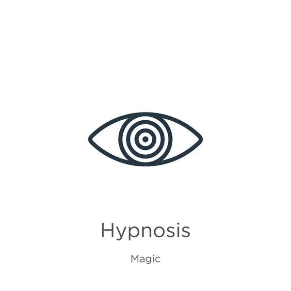 Icône Hypnose Icône Contour Hypnose Linéaire Mince Isolée Sur Fond Illustration De Stock