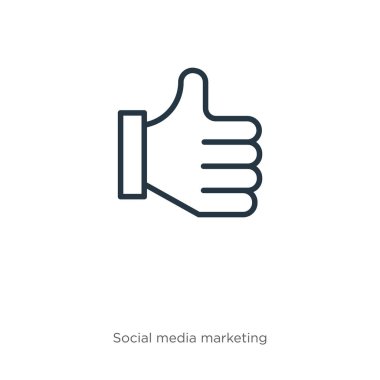 Sembol simgesi. Sosyal kolleksiyondan beyaz arkaplanda izole edilmiş ince doğrusal sembol ana hatları simgesi. Çizgi vektör işareti, ağ ve mobil sembolü