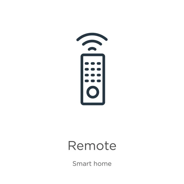 Remote Symbol Thin Lineare Remote Outline Symbol Isoliert Auf Weißem — Stockvektor