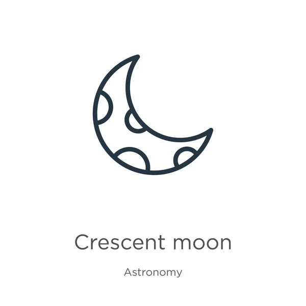 Crescent Moon Icon Thin Linear Crescent Moon Outline Icon Isolated On White Background From Astronomy Collection Line Vector Sign Symbol For Web And Mobile Stock Images Page Everypixel