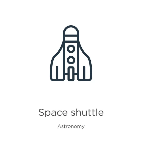 Icono Del Transbordador Espacial Icono Del Contorno Del Transbordador Espacial — Vector de stock