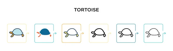 Tortuga Icono Vector Estilos Modernos Diferentes Negro Dos Iconos Tortuga — Vector de stock