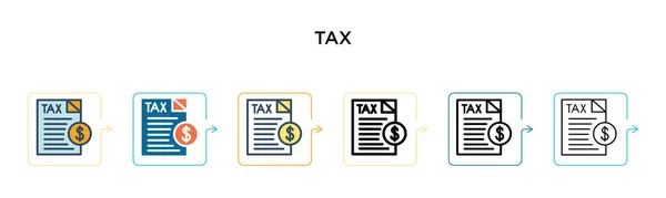 Φόρος Διάνυσμα Εικονίδιο Διαφορετικά Σύγχρονα Στυλ Μαύρο Δύο Χρωματιστά Φορολογικά — Διανυσματικό Αρχείο