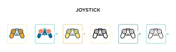 Εικονίδιο Διάνυσμα Joystick Διαφορετικά Σύγχρονα Στυλ Μαύρο Δύο Χρωματιστά Εικονίδια — Διανυσματικό Αρχείο