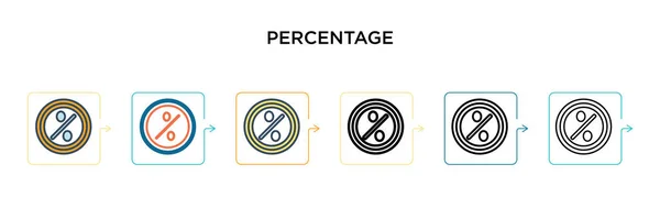 Porcentaje Icono Vector Estilos Modernos Diferentes Negro Dos Iconos Porcentuales — Archivo Imágenes Vectoriales