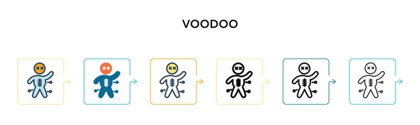 Voodoo Vector Icoon Verschillende Moderne Stijlen Zwart Twee Gekleurde Voodoo — Stockvector