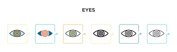 Червоні Очі Вектор Значок Різних Сучасних Стилях Чорні Два Кольорові — стоковий вектор