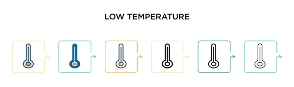 Εικονίδιο Διανύσματος Χαμηλής Θερμοκρασίας Διαφορετικά Μοντέρνα Στυλ Μαύρο Δύο Χρωματιστά — Διανυσματικό Αρχείο