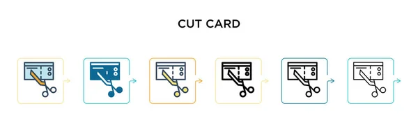 Découpez Icône Vectorielle Carte Dans Styles Modernes Différents Noir Deux — Image vectorielle