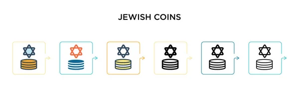 Εβραϊκά Νομίσματα Διάνυσμα Εικονίδιο Διαφορετικά Σύγχρονα Στυλ Μαύρο Δύο Χρωματιστά — Διανυσματικό Αρχείο
