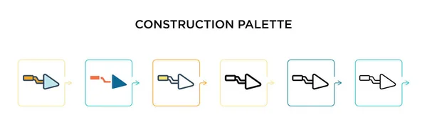 Иконка Вектора Палитры Построения Различных Современных Стилях Черный Два Цветных — стоковый вектор