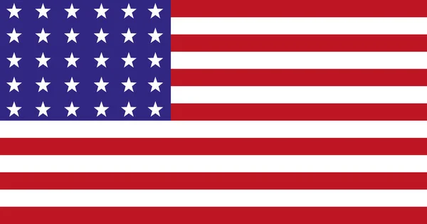 Flagge Der Usa Bild Flagge Der Vereinigten Staaten Flagge Vektor — Stockvektor