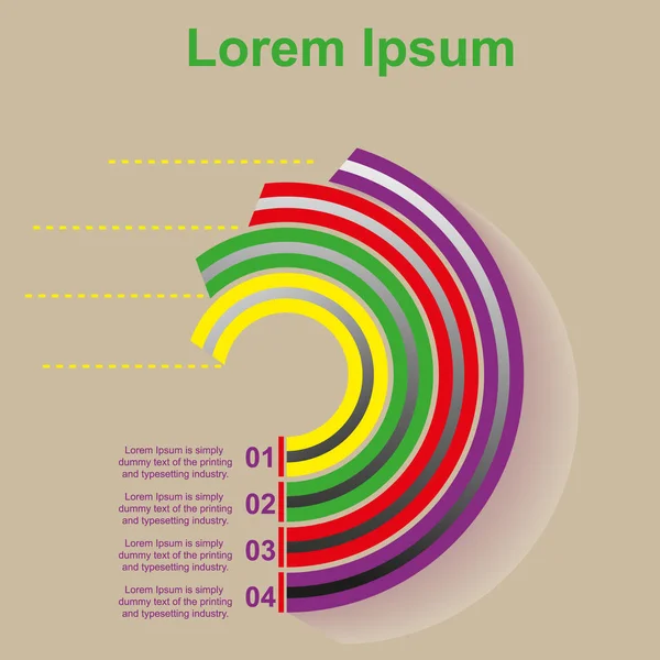 Infográfico Com Posições Imagem Mostra Infográfico Para Texto Quatro Posições — Vetor de Stock