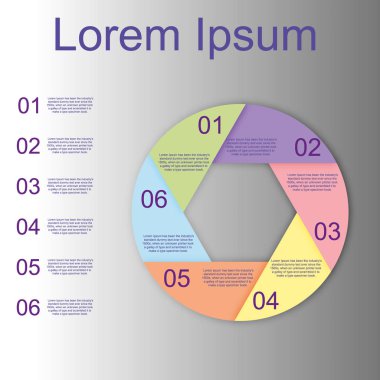 infographics 6 puan/rakam Infographic altı konumlarını bir metin için gösterir. Kartvizit Uçus tarifesi. Kartvizit için metin, kendi metninizi yazın. Vektör iş tanıtımı için şablon. Yaratıcı kavramı infographics için. İş dat görselleştirmek