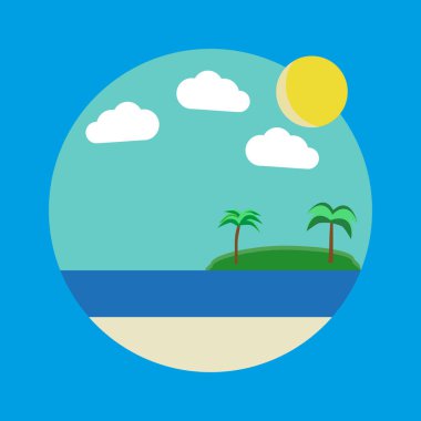 deniz güneş palmiye ağaçları çim/resim, deniz, kum, plaj, güneş. Tatil. Yaz. Cordon denizin. Turizm firma, teklif.