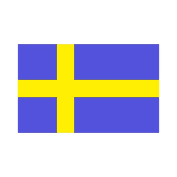 Flag Sweden Picture Shows Flag Sweden Flag Blue Yellow Flag — Stock Vector
