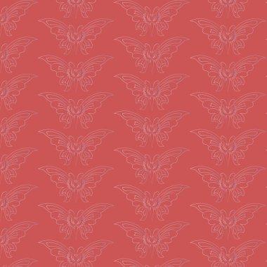 kelebekler ile/resim, seamless modeli kelebek kırmızı bir arka plan üzerinde kırmızı zemin. Site, broşür, sunum için arka plan için arka plan.