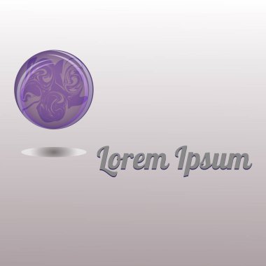 kurşun mor / mor bir top, bir metin desenleri ile bir top şeklinde bir rakamdır. İş, girişim, marka, yeni logo için logo kurşun.