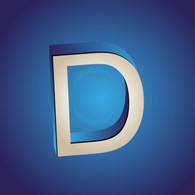 Çizim, harf D, şirketin marka logosu logotyped/In 3d form simge D öğe ve iş kalıp vektör logo, izometrik, D, grafik tasarım kümesi mektubun harfi belirtilir