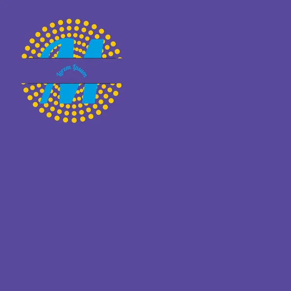 図面では は紫色の背景 青色の文字 の文字 碑文の文字 で背景とロゴ 団体のための新しいロゴ バナー 新しいブランド — ストックベクタ