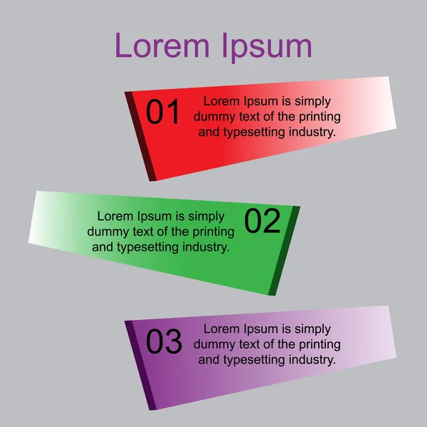Infografía Con Texto Figura Infográfica Para Texto Tres Posiciones Para — Archivo Imágenes Vectoriales