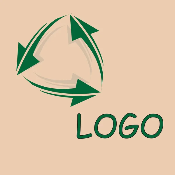Logo Szám Van Egy Logót Nyilak Egy Háromszög Formában Három — Stock Vector