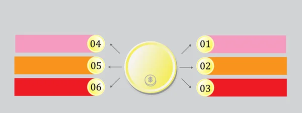 altı üzerinden Infographic pozisyonlar / şekil gösterir altı pozisyonlar metinde için Infographics, infographics bir simge para ile. Infographics, site, proje için Infographics, Dergiler ve ne için Infographics iş sunumları için