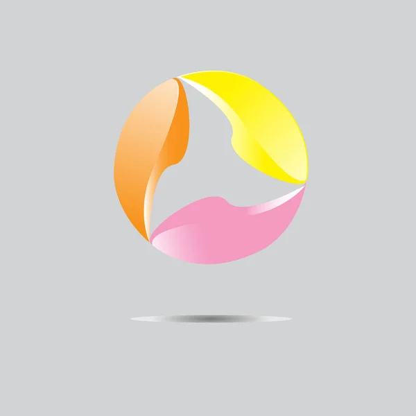Logo broşür/parlak yaprakları ve bir daire şeklinde bir rakamdır. Loto için şirket, marka, logo sitesi, iş için