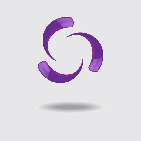 Logotyp Postava Fialové Logo Podobě Kruhu Logo Pro Firmy Instituce — Stockový vektor