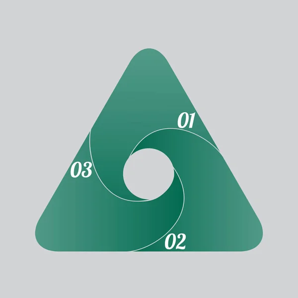 Obrázku Infografika Zelený Trojúhelník Infografika Pro Text Čísly Informační Grafika — Stockový vektor