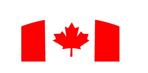 Tekening Vlag Van Canada Nationale Symboliek Staat Land — Stockvector