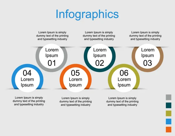 Visualização Dados Negócios Infográficos Esquema Elementos Processo Usando Gráficos Diagramas — Vetor de Stock