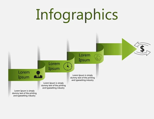 Visualização Dados Negócios Infográficos Esquema Elementos Processo Usando Gráficos Diagramas — Vetor de Stock