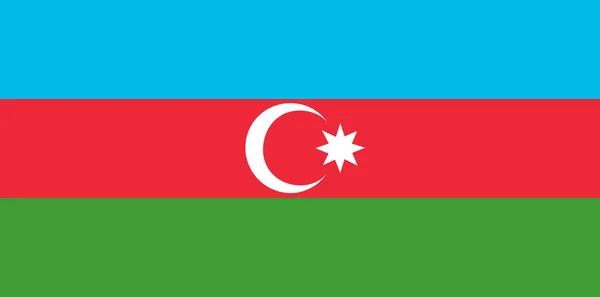 Malynka Prapor Azerbaiyán Soberano Símbolo País Patriotismo Prapor Con Azul — Archivo Imágenes Vectoriales