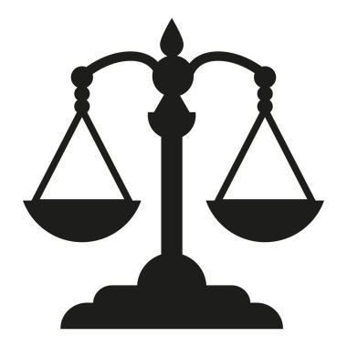 Resimde adaletin ağırlığının simgesi siyahtır. Simge adalet, hukuk, onur, hukuki ilişki sembolüdür.