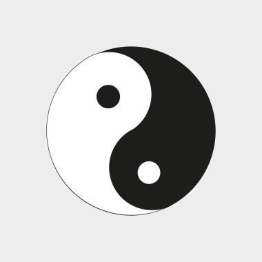 Resimde işaret yin ve yang olduğunu. Eski Çin doğa felsefesinin temel kavramları, sürekli tek bir hareket eden uzay kutup kuvvetleri
